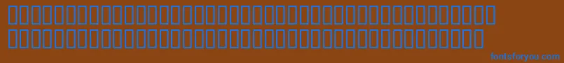 フォントStrontium90 – 茶色の背景に青い文字