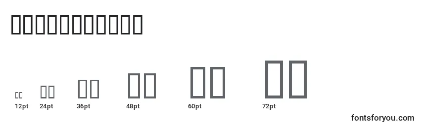 Размеры шрифта Strontium90