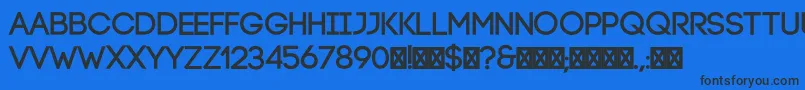 フォントCodeBold – 黒い文字の青い背景