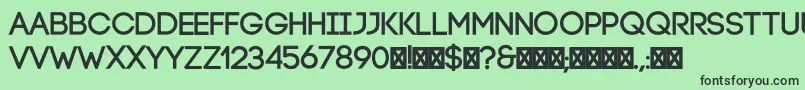 フォントCodeBold – 緑の背景に黒い文字