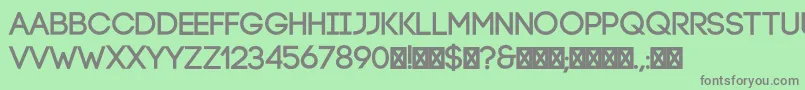 フォントCodeBold – 緑の背景に灰色の文字