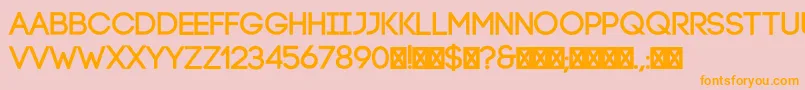 フォントCodeBold – オレンジの文字がピンクの背景にあります。