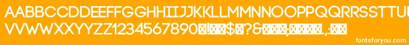 フォントCodeBold – オレンジの背景に白い文字