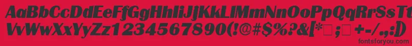 BurinDisplaySsiItalic Font – Black Fonts on Red Background