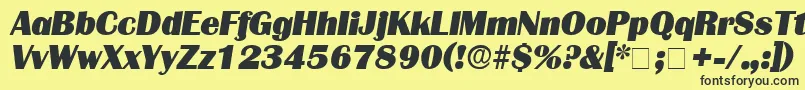 BurinDisplaySsiItalic Font – Black Fonts on Yellow Background