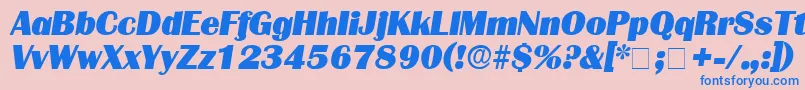 BurinDisplaySsiItalic Font – Blue Fonts on Pink Background