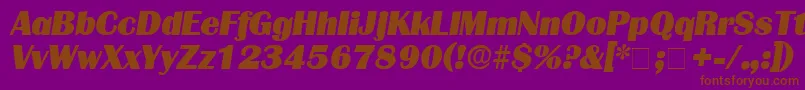 BurinDisplaySsiItalic Font – Brown Fonts on Purple Background