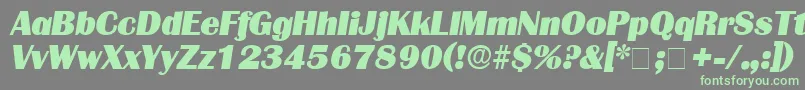 BurinDisplaySsiItalic Font – Green Fonts on Gray Background