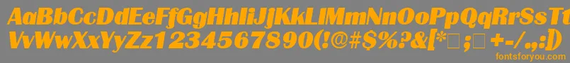 BurinDisplaySsiItalic Font – Orange Fonts on Gray Background