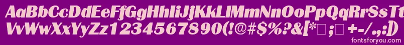 BurinDisplaySsiItalic Font – Pink Fonts on Purple Background