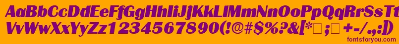 BurinDisplaySsiItalic Font – Purple Fonts on Orange Background