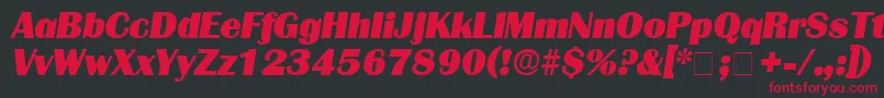 BurinDisplaySsiItalic Font – Red Fonts on Black Background