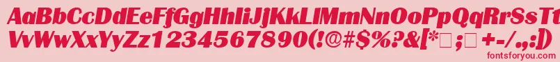 BurinDisplaySsiItalic Font – Red Fonts on Pink Background