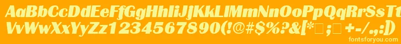 BurinDisplaySsiItalic Font – Yellow Fonts on Orange Background