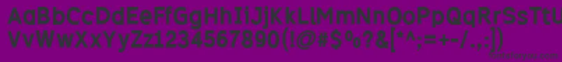 Excib-Schriftart – Schwarze Schriften auf violettem Hintergrund