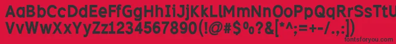 Excib Font – Black Fonts on Red Background