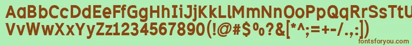Excib Font – Brown Fonts on Green Background