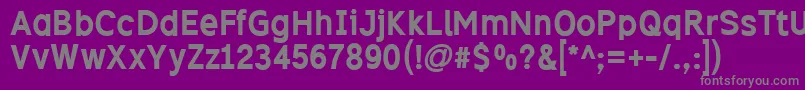 Excib-Schriftart – Graue Schriften auf violettem Hintergrund