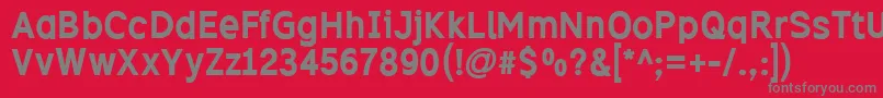 Excib Font – Gray Fonts on Red Background