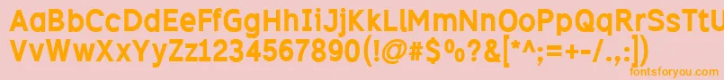 Excib Font – Orange Fonts on Pink Background