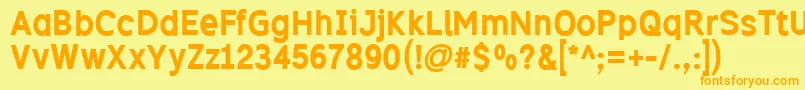 Excib Font – Orange Fonts on Yellow Background