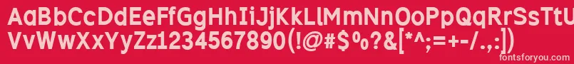 Excib Font – Pink Fonts on Red Background