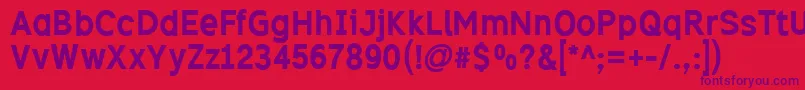Excib Font – Purple Fonts on Red Background