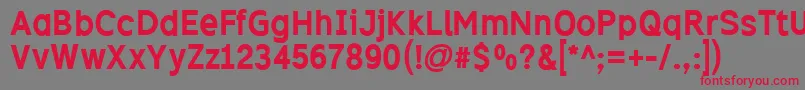 Excib Font – Red Fonts on Gray Background
