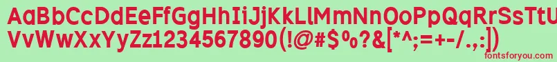 Excib Font – Red Fonts on Green Background