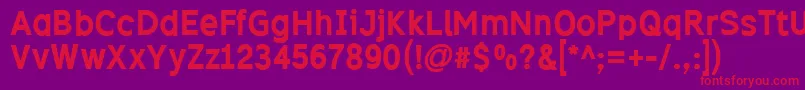 Excib Font – Red Fonts on Purple Background
