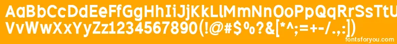 Excib Font – White Fonts on Orange Background