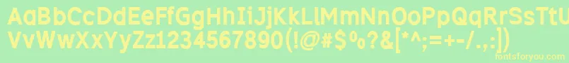 Excib Font – Yellow Fonts on Green Background