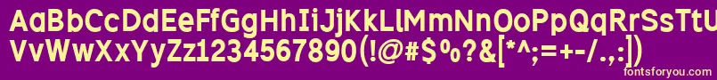 Excib Font – Yellow Fonts on Purple Background