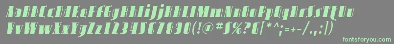 Шрифт AvondaleItalic – зелёные шрифты на сером фоне