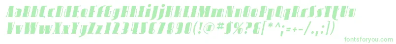 Шрифт AvondaleItalic – зелёные шрифты на белом фоне
