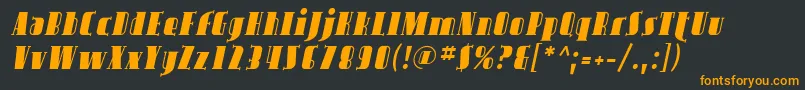 AvondaleItalic Font – Orange Fonts on Black Background