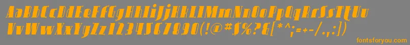 AvondaleItalic Font – Orange Fonts on Gray Background