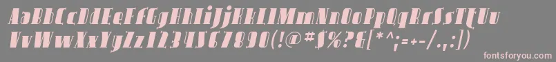 AvondaleItalic-fontti – vaaleanpunaiset fontit harmaalla taustalla