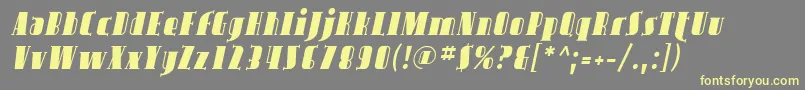 AvondaleItalic-fontti – keltaiset fontit harmaalla taustalla