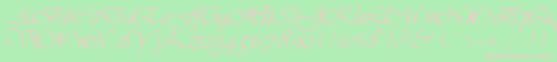 LdsScriptItalic Font – Pink Fonts on Green Background