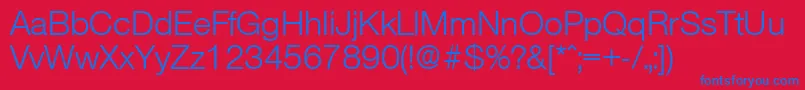 OlnovaRegular Font – Blue Fonts on Red Background