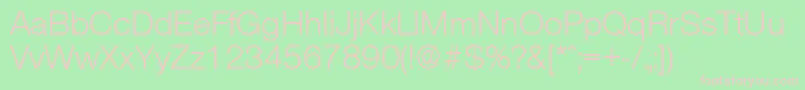 OlnovaRegular Font – Pink Fonts on Green Background