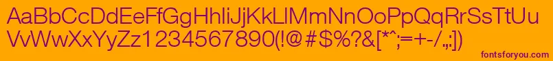 OlnovaRegular Font – Purple Fonts on Orange Background