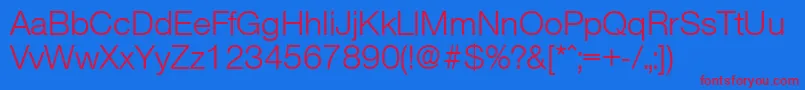 OlnovaRegular Font – Red Fonts on Blue Background