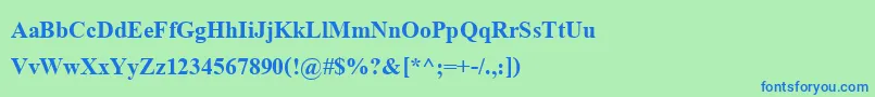 フォントAngsanaupcBold – 青い文字は緑の背景です。