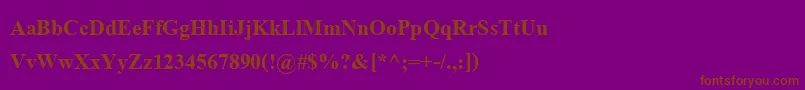 AngsanaupcBold Font – Brown Fonts on Purple Background