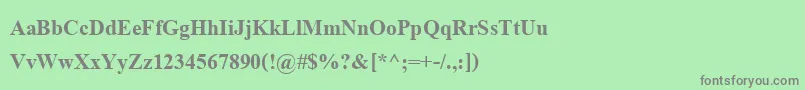 AngsanaupcBold Font – Gray Fonts on Green Background