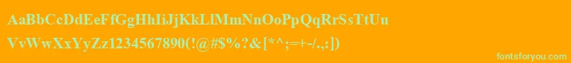 Fonte AngsanaupcBold – fontes verdes em um fundo laranja
