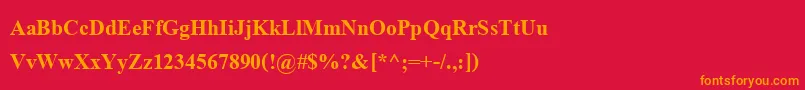 AngsanaupcBold Font – Orange Fonts on Red Background