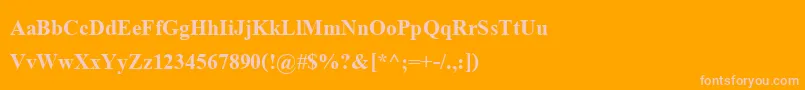フォントAngsanaupcBold – オレンジの背景にピンクのフォント
